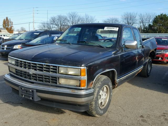 2GCEC19K4P1174904 - 1993 CHEVROLET SILVERADO BLACK photo 2