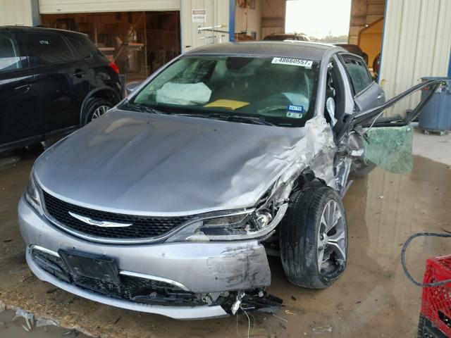 1C3CCCCGXFN663848 - 2015 CHRYSLER 200 C SILVER photo 2