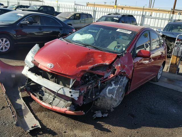 JTDKB20U987771805 - 2008 TOYOTA PRIUS RED photo 2