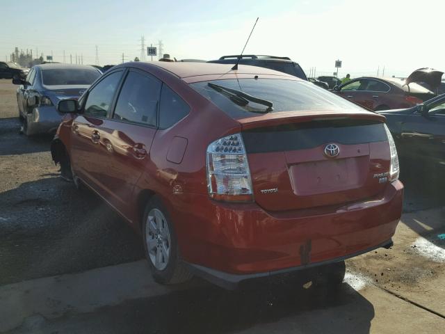 JTDKB20U987771805 - 2008 TOYOTA PRIUS RED photo 3