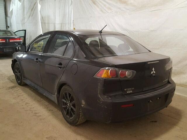 JA32U2FU7HU010692 - 2017 MITSUBISHI LANCER ES BLACK photo 3