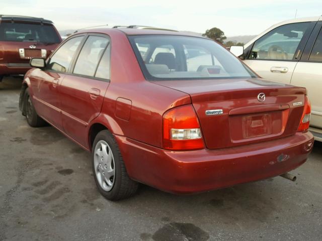 JM1BJ225910432811 - 2001 MAZDA PROTEGE LX MAROON photo 3