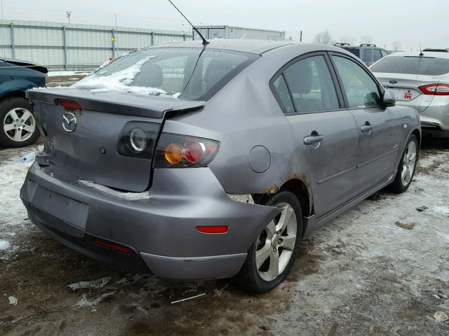 JM1BK323861459596 - 2006 MAZDA 3 S GRAY photo 4