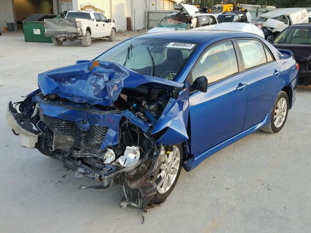 1NXBU4EE4AZ305354 - 2010 TOYOTA COROLLA BA BLUE photo 2