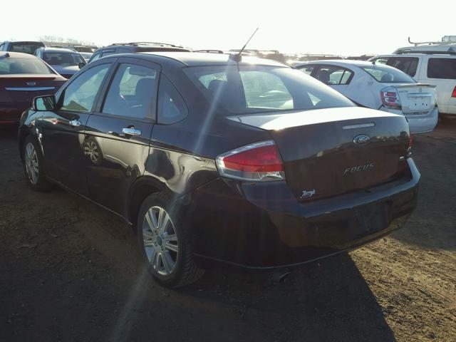 1FAHP35N38W220624 - 2008 FORD FOCUS SE BLACK photo 3