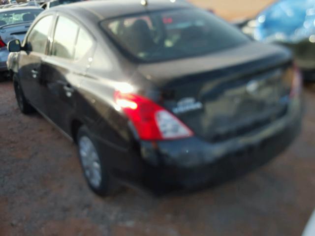 3N1CN7AP7CL826969 - 2012 NISSAN VERSA S BLACK photo 3