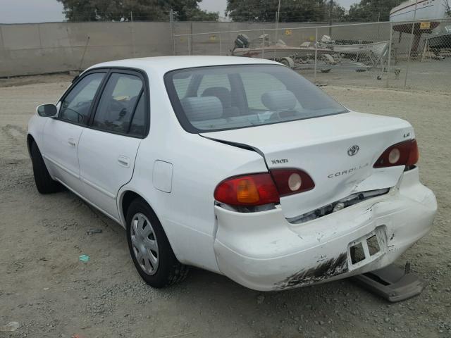 1NXBR12E91Z487749 - 2001 TOYOTA COROLLA CE WHITE photo 3