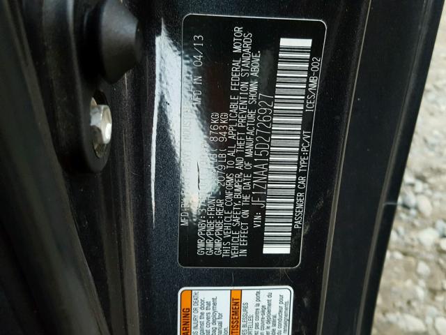 JF1ZNAA15D2726927 - 2013 TOYOTA SCION FR-S ნაცრისფერი ფოტო 10