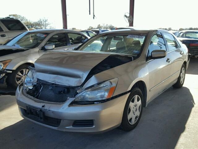 3HGCM56497G705959 - 2007 HONDA ACCORD LX BEIGE photo 2