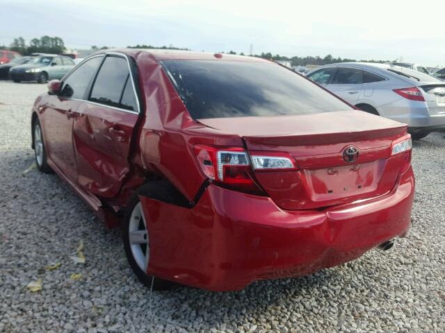 4T1BF1FK4CU573918 - 2012 TOYOTA CAMRY BASE RED photo 3