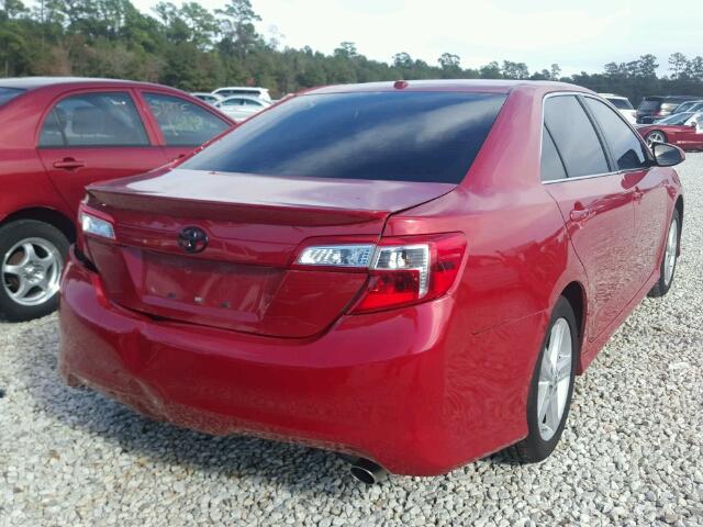 4T1BF1FK4CU573918 - 2012 TOYOTA CAMRY BASE RED photo 4