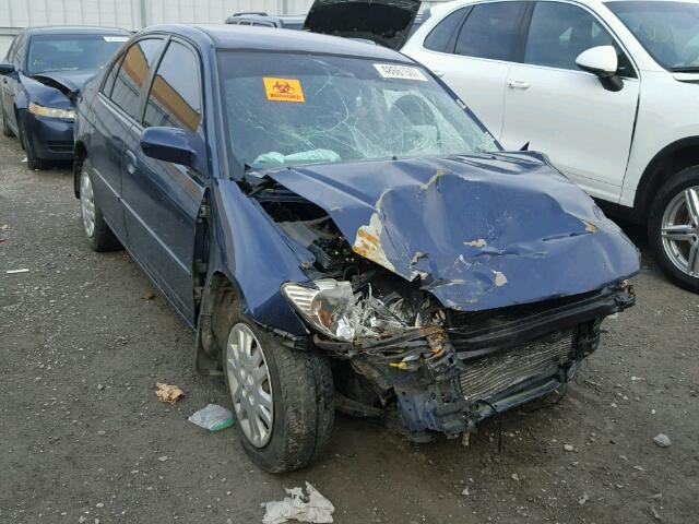 2HGES16614H905660 - 2004 HONDA CIVIC LX BLUE photo 1