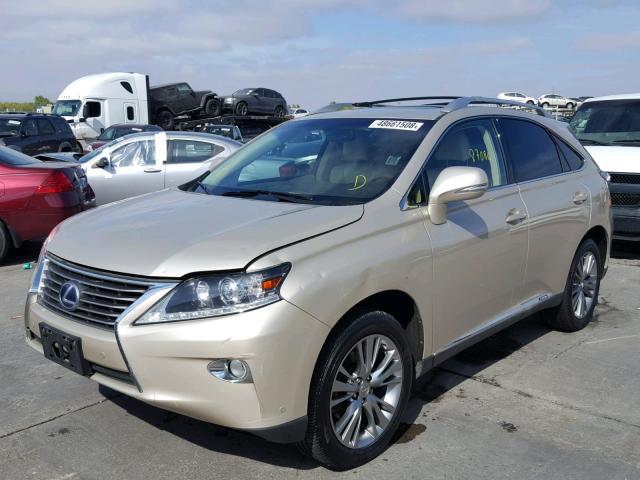 JTJBC1BA3D2445089 - 2013 LEXUS RX 450 TAN photo 2