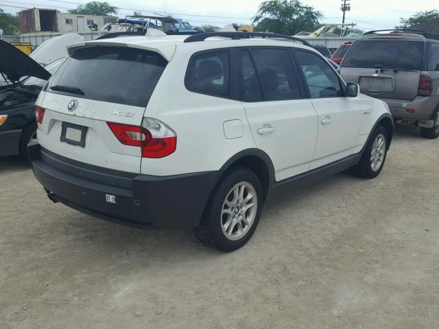 WBXPA73444WB24865 - 2004 BMW X3 2.5I WHITE photo 4