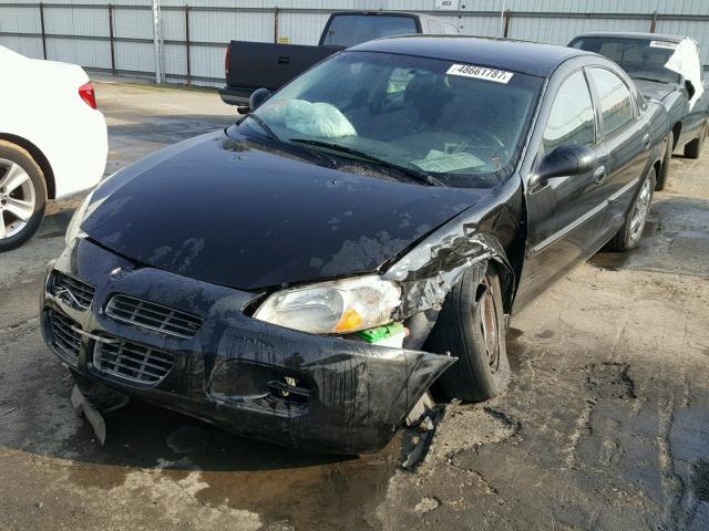 1B3EJ46U81N508372 - 2001 DODGE STRATUS SE BLACK photo 2