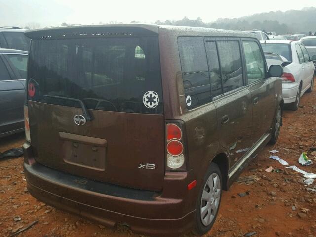 JTLKT324164124155 - 2006 TOYOTA SCION XB BROWN photo 4