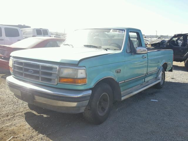 1FTDF15Y0RLB51467 - 1994 FORD F150 GREEN photo 2