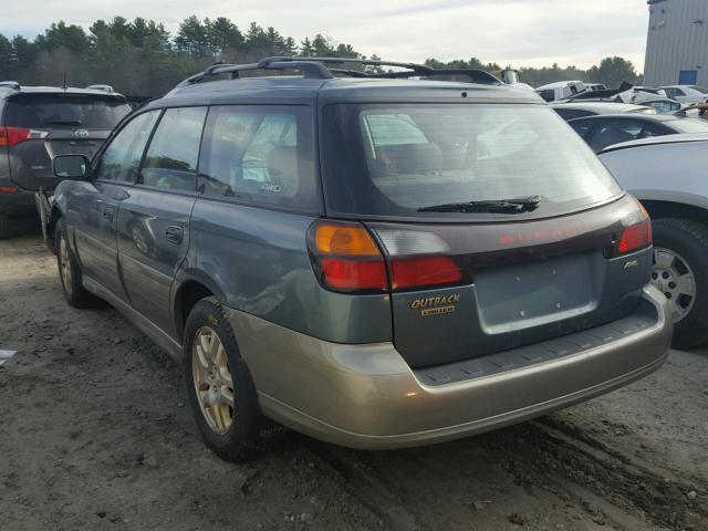 4S3BH686627656730 - 2002 SUBARU LEGACY OUT GREEN photo 3