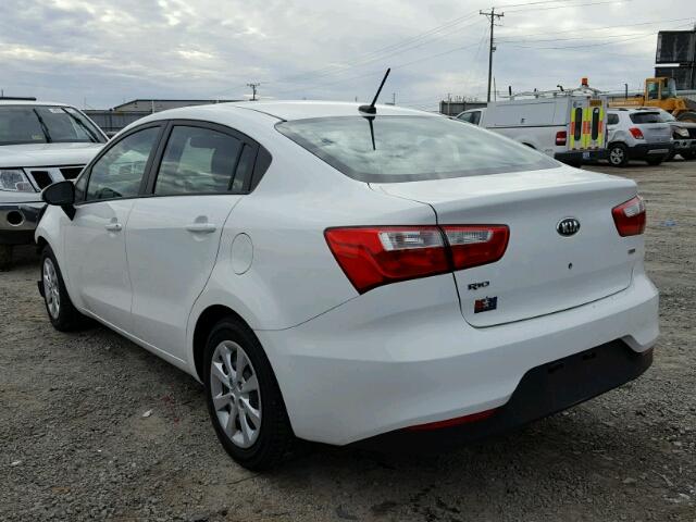 KNADM4A38G6685214 - 2016 KIA RIO LX WHITE photo 3