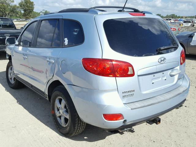 5NMSG13D67H095506 - 2007 HYUNDAI SANTA FE G BLUE photo 3