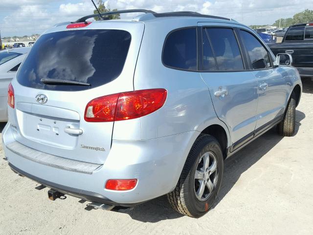 5NMSG13D67H095506 - 2007 HYUNDAI SANTA FE G BLUE photo 4