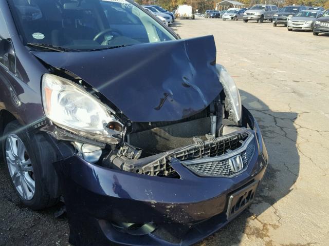 JHMGE8H41AC031049 - 2010 HONDA FIT SPORT BLUE photo 9