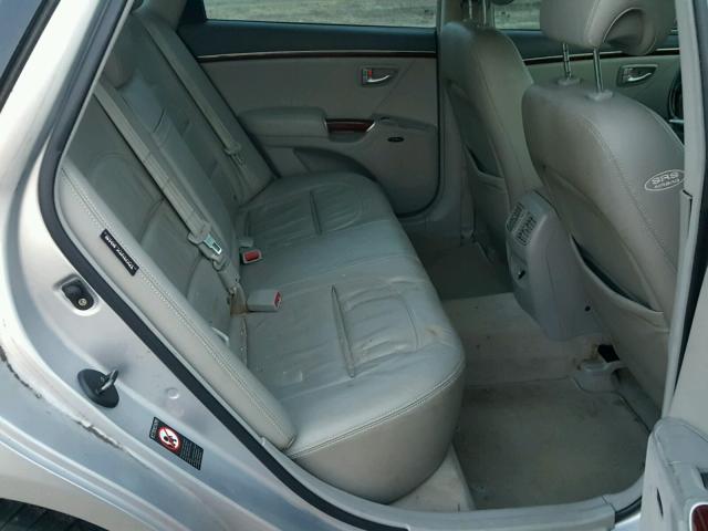 KMHFC46F67A195297 - 2007 HYUNDAI AZERA SE SILVER photo 6