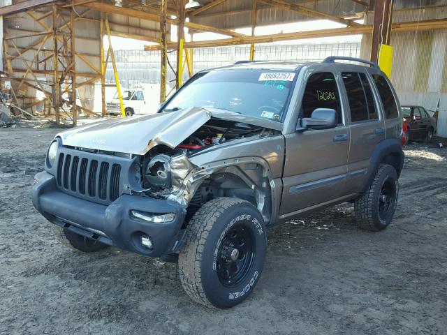 1J4GL48K34W138891 - 2004 JEEP LIBERTY SP BROWN photo 2