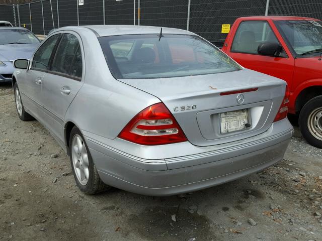 WDBRF64J61F069414 - 2001 MERCEDES-BENZ C 320 SILVER photo 3