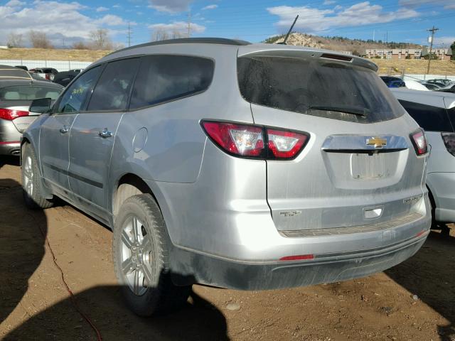 1GNKRFKD8FJ165015 - 2015 CHEVROLET TRAVERSE L SILVER photo 3