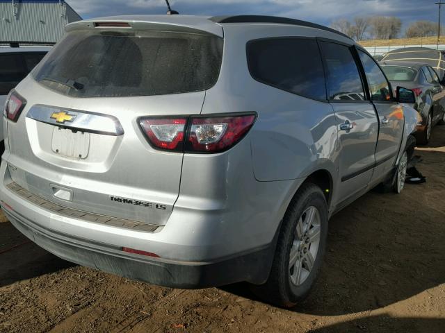 1GNKRFKD8FJ165015 - 2015 CHEVROLET TRAVERSE L SILVER photo 4