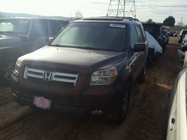 5FNYF28338B025533 - 2008 HONDA PILOT SE MAROON photo 2