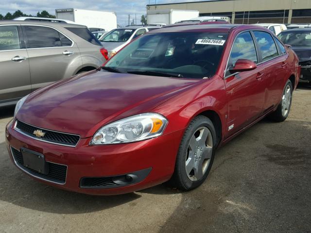 2G1WD58C189289412 - 2008 CHEVROLET IMPALA SUP 栗色 照片 2