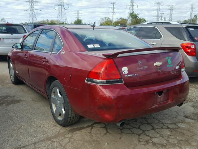 2G1WD58C189289412 - 2008 CHEVROLET IMPALA SUP 栗色 照片 3