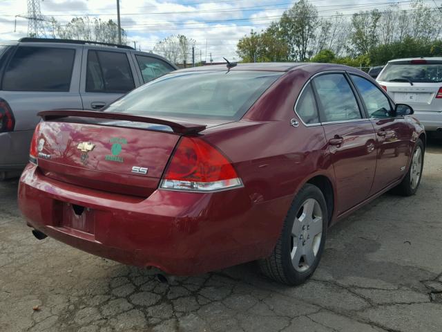 2G1WD58C189289412 - 2008 CHEVROLET IMPALA SUP MAROON photo 4