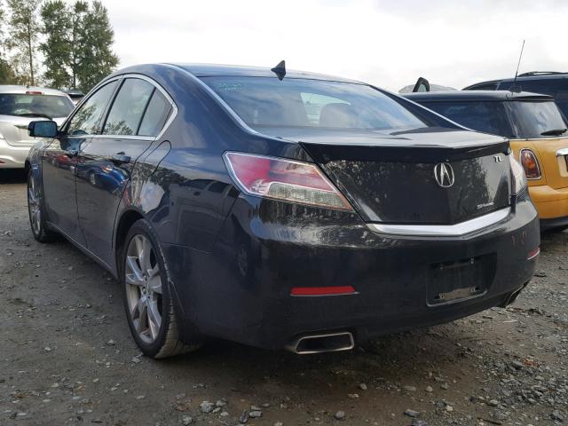 19UUA9F75DA002710 - 2013 ACURA TL ADVANCE BLACK photo 3