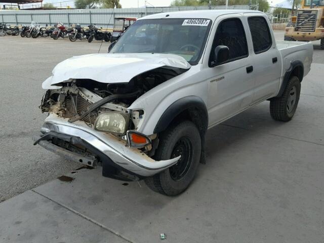 5TEGN92N44Z449796 - 2004 TOYOTA TACOMA DOU WHITE photo 2