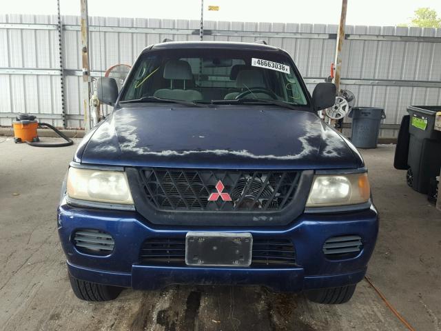 JA4MT21H41P058379 - 2001 MITSUBISHI MONTERO SP BLUE photo 9