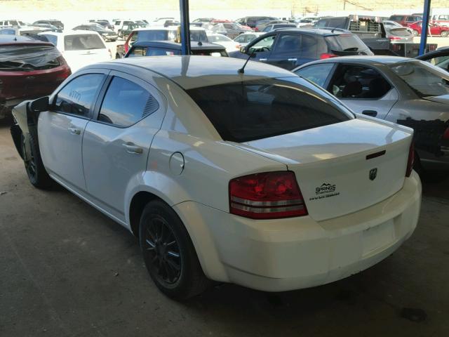 1B3LC46K38N594488 - 2008 DODGE AVENGER SE WHITE photo 3