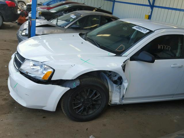 1B3LC46K38N594488 - 2008 DODGE AVENGER SE WHITE photo 9