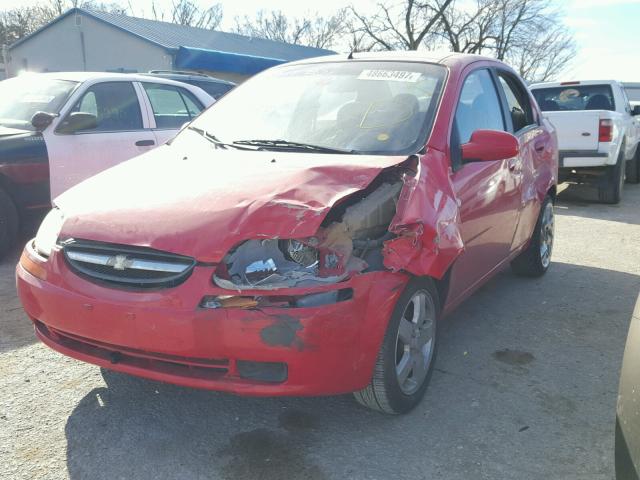 KL1TD56656B530351 - 2006 CHEVROLET AVEO BASE RED photo 2