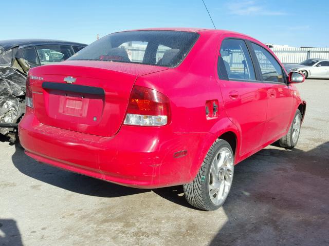 KL1TD56656B530351 - 2006 CHEVROLET AVEO BASE RED photo 4