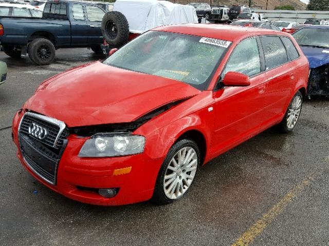 WAUNF68P26A001580 - 2006 AUDI A3 2.0 PRE RED photo 2