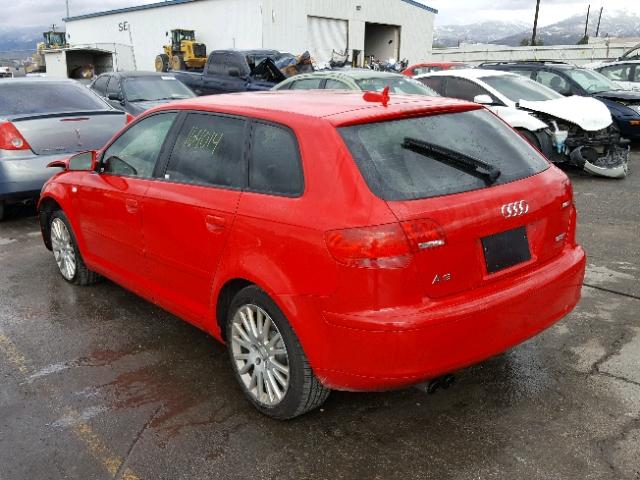 WAUNF68P26A001580 - 2006 AUDI A3 2.0 PRE RED photo 3