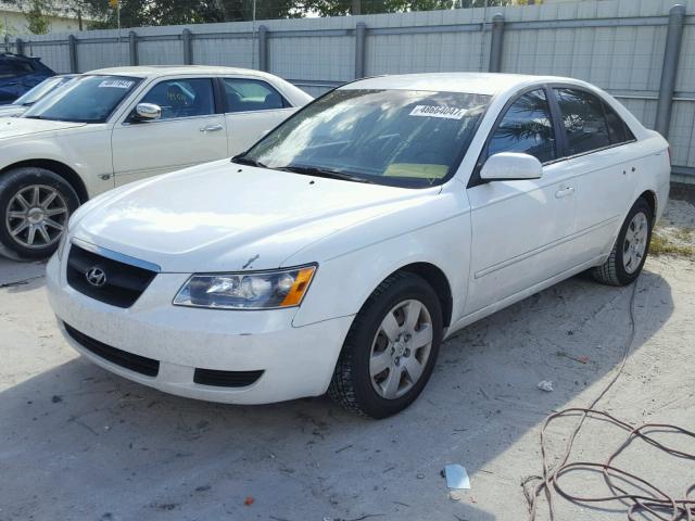 5NPET46C38H302287 - 2008 HYUNDAI SONATA GLS WHITE photo 2