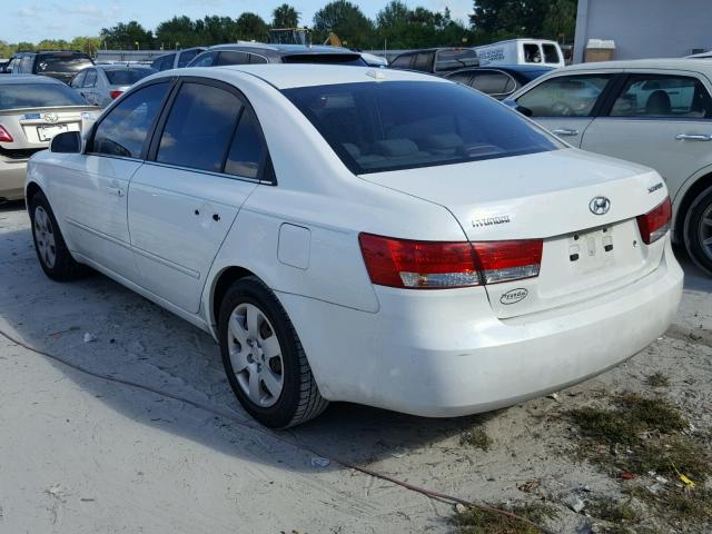 5NPET46C38H302287 - 2008 HYUNDAI SONATA GLS WHITE photo 3