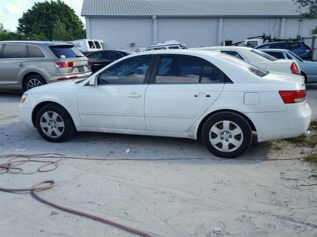 5NPET46C38H302287 - 2008 HYUNDAI SONATA GLS WHITE photo 9