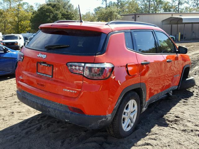 3C4NJCAB0HT597931 - 2017 JEEP COMPASS SP ORANGE photo 4