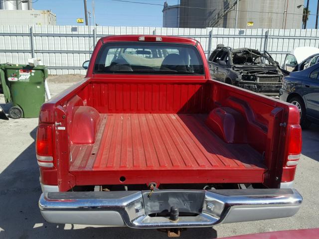 1B7GL22X9XS131955 - 1999 DODGE DAKOTA RED photo 9