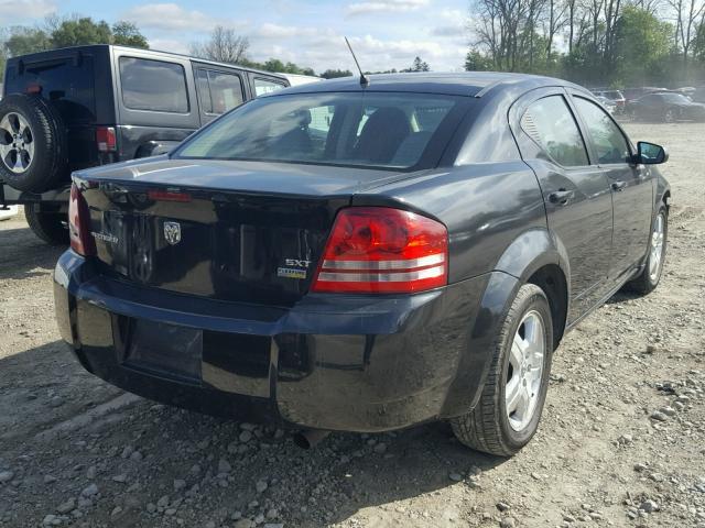 1B3LC56R78N625664 - 2008 DODGE AVENGER SX BLACK photo 4